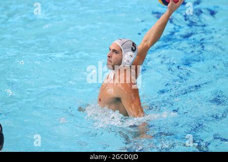 FOUNTOULIS Ioannis (GRE), 8. AUGUST 2021 - Wasserpolo: Männer-Goldmedaillenspiel zwischen Griechenland 10 - 13 Serbien während der Olympischen Spiele in Tokio 2020 im Tatsumi Water Polo Center in Tokio, Japan. (Foto von AFLO SPORT) Stockfoto