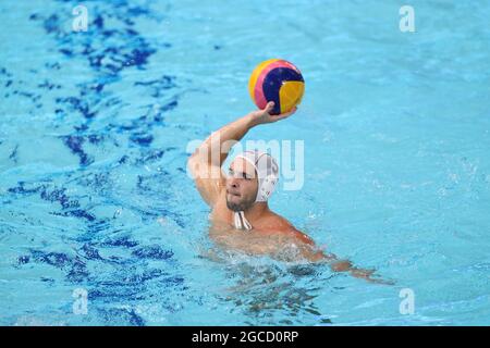 FOUNTOULIS Ioannis (GRE), 8. AUGUST 2021 - Wasserpolo: Männer-Goldmedaillenspiel zwischen Griechenland 10 - 13 Serbien während der Olympischen Spiele in Tokio 2020 im Tatsumi Water Polo Center in Tokio, Japan. (Foto von AFLO SPORT) Stockfoto