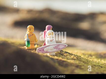 LEGO Film minifiguren Spacemans Stockfoto