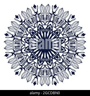 islamische Mandala Ornament Illustration mit arabischen Stil Silhouette rund Design Stock Vektor