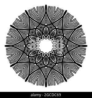 Abstraktes Mandala-Kunstdesign aus Kreis-Blumenmuster mit ornamentalem Dekorationsdesign Stock Vektor