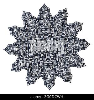 arabesque Luxus Linie Kunst Dekoration Mandala Muster Design für Druck Vorlage Hintergrund Stock Vektor