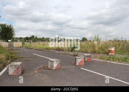 Jetziger Eintritt in den Theobalds Park, Waltham Cross, der im August 2021 als neuer Standort des Sunset Film Studios in Hertfordshire vorgeschlagen wurde Stockfoto