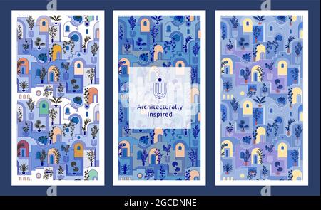 Nahtloses Muster mit Stadt. Stock Vektor