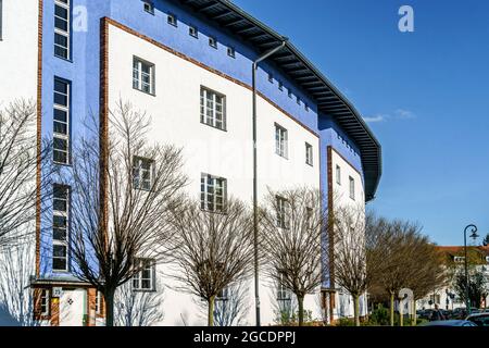 Hufeisensiedlung, Siedlung der Berliner Moderne, Welterbe der UNESCO, Berlin-Britz, Neukölln, Berlin, Deutschland, Europa Stockfoto