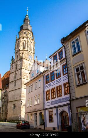 Coburg, Deutschland, 19. Juli 2021. Kirche von St. Moriz. Die evangelische Kirche, die dem Heiligen Maurice in Coburg, Bayern, gewidmet ist, ist die älteste Kirche Stockfoto