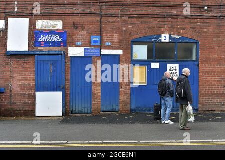 Oldham, Großbritannien. August 2021. OLDHAM, GROSSBRITANNIEN. 7. AUGUST Allgemeine Ansichten vor dem Spiel der Sky Bet League 2 zwischen Oldham Athletic und Newport County im Boundary Park, Oldham am Samstag, 7. August 2021. (Kredit: Eddie Garvey | MI Nachrichten) Kredit: MI Nachrichten & Sport /Alamy Live Nachrichten Stockfoto