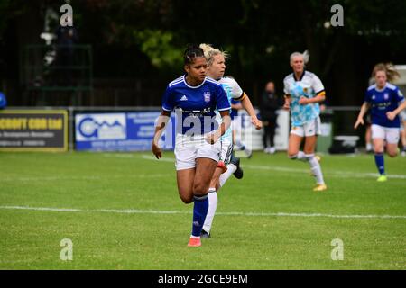 Felixstowe, Großbritannien. August 2021. anna Gray (11 ipswich) während der Freundschaftschaft zwischen Ipswich Town und Wolverhampton Wanderers im Goldstar Ground-Felixstowe-England Credit: SPP Sport Press Photo. /Alamy Live News Stockfoto