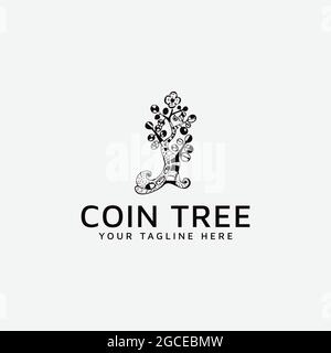 Geldmünzenbaum Wächst Stock Vektor