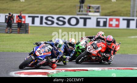 Most, Tschechische Republik. 08. Aug, 2021. Erste Runde während titoloEvento, World Superbike - SBK in Most, Tschechische Republik, August 08 2021 Quelle: Independent Photo Agency/Alamy Live News Stockfoto