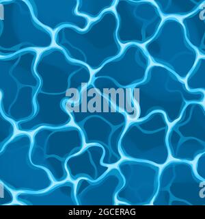 Swimmingpool nahtlose Muster blauen Wasser Hintergrund. Stockfoto