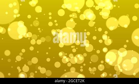 Abstrakter Bokeh-Hintergrund, gelbe Partikel Illustration Stockfoto