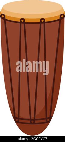 Afrikanische Handtrommel oder Conga-Trommel in Vektorsymbol Stock Vektor