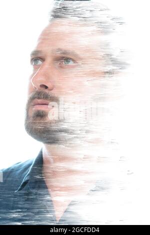 Verblassendes Porträt eines Mannes Stockfoto