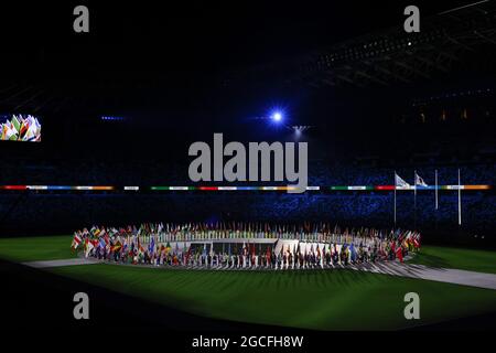 Illustration während der Olympischen Spiele Tokio 2020, Abschlussfeier am 8. August 2021 im Olympiastadion in Tokio, Japan - Foto Yuya Nagase / Foto Kishimoto / DPPI Stockfoto