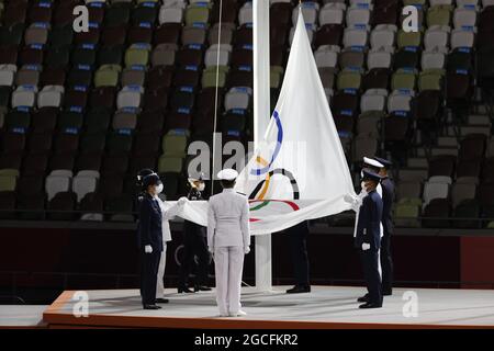 Illustration während der Olympischen Spiele Tokio 2020, Abschlussfeier am 8. August 2021 im Olympiastadion in Tokio, Japan - Foto Yuya Nagase / Foto Kishimoto / DPPI Stockfoto