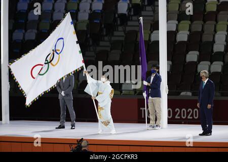 Illustration während der Olympischen Spiele Tokio 2020, Abschlussfeier am 8. August 2021 im Olympiastadion in Tokio, Japan - Foto Yuya Nagase / Foto Kishimoto / DPPI Stockfoto