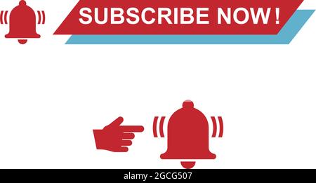 Jetzt abonnieren Symbol Logo Button Vorlage Vektor Stock Vektor