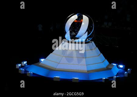 Tokio, Kanto, Japan. August 2021. Abschlusszeremonie der Olympischen Sommerspiele 2020 in Tokio im Olympiastadion von Tokio. (Bild: © David McIntyre/ZUMA Press Wire) Stockfoto