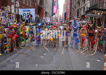 Jährliche Parade zum Puerto-ricanischen Tag in Manhattan, New York. Stockfoto