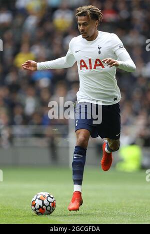 London, England, 8. August 2021. DELE Alli von Tottenham während des Vorsaison-Freundschaftsspiel im Tottenham Hotspur Stadium, London. Bildnachweis sollte lauten: Paul Terry / Sportimage Kredit: Sportimage/Alamy Live News Stockfoto