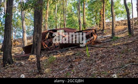 Verlassene Autos von White's Hill Stockfoto