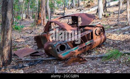 Verlassene Autos von White's Hill Stockfoto