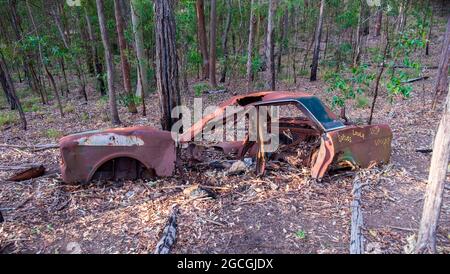 Verlassene Autos von White's Hill Stockfoto