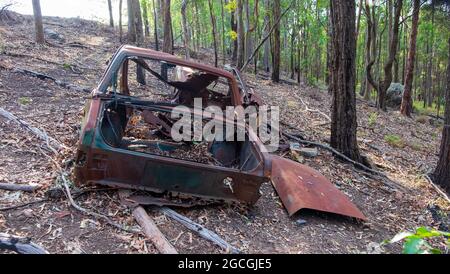 Verlassene Autos von White's Hill Stockfoto