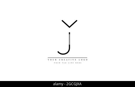 JY YJ J Y Vorlage für abstraktes Vektorlogo-Monogramm Stock Vektor