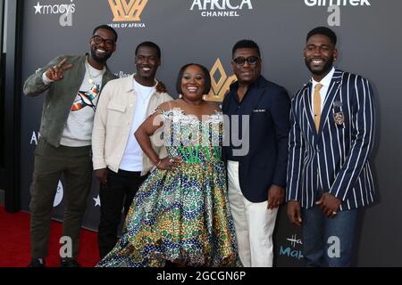 LOS ANGELES - AUG 8: Kofi Siriboe, Kwesi Boakye, Koshie Mills, Kwame Boakye, Kwame Boateng bei den Erben des 4. Jährlichen Internationalen Frauenpreises von Afrika im Marriott Marina Del Rey am 8. August 2021 in Marina Del Rey, CA Stockfoto