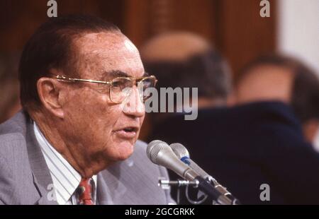 Senator Strom Thurmond Republikanischer Senator South Carolina während einer Anhörung des Senatsausschusses. Foto ny Dennis Brack. Bb78 Stockfoto