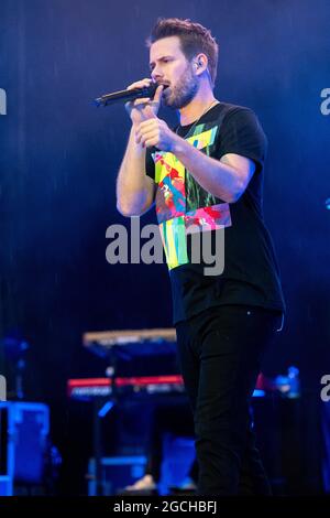 REVOLVERHELD live open air in der Freilichtbühne JUNGE GARDE. Dresden, 07.08.2021 Stockfoto