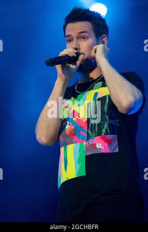 REVOLVERHELD live open air in der Freilichtbühne JUNGE GARDE. Dresden, 07.08.2021 Stockfoto