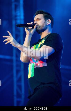 REVOLVERHELD live open air in der Freilichtbühne JUNGE GARDE. Dresden, 07.08.2021 Stockfoto