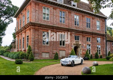 1965 Austin Healey 3000 geparkt am Schwein bei Bridge Kent UK