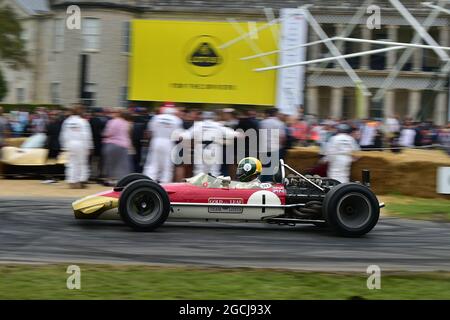 Lotus -Cosworth 49B, große Allrounder - Mario Andretti, die Maestros - Motorsport's Great All-Rounders, Goodwood Festival of Speed, Goodwood House, Stockfoto