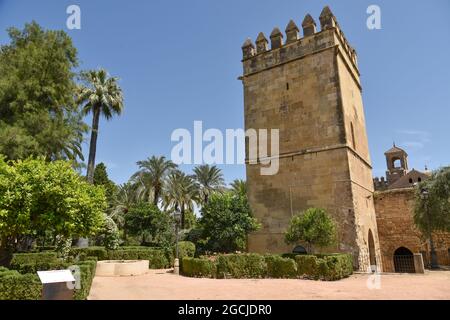 Córdoba Andalucía España jardines de el alcázar de los reyes cristianos 2021 Stockfoto