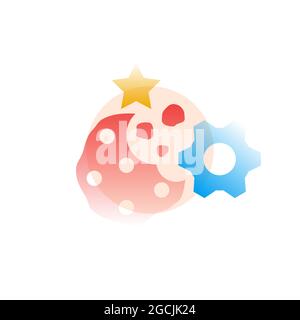 Cookies. Vektorsymbol im Verlaufsstil. Bearbeitbare Illustration Stock Vektor