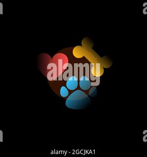 Tierheim. Vektorsymbol im Verlaufsstil Stock Vektor