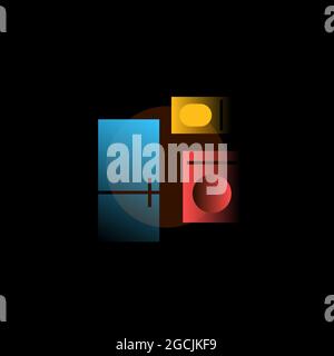 Geräte. Vektorsymbol im Verlaufsstil. Bearbeitbare Illustration Stock Vektor