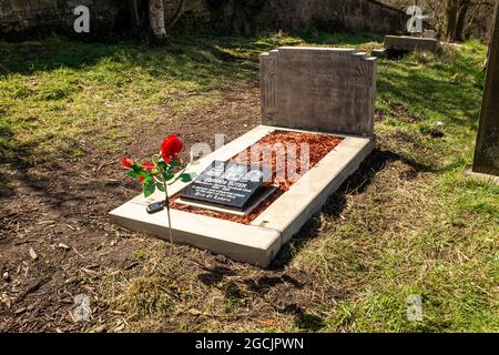 Fergus Suter Grab in Blackburn Old Cemetery Stockfoto