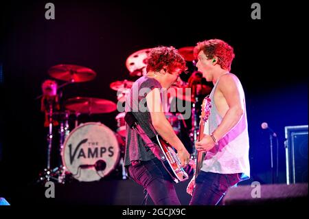 The Vamps beim Big Gig Girl Guide Konzert in der Sheffield Arena Stockfoto