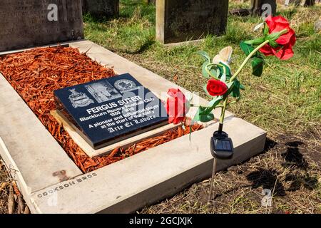 Fergus Suter Grab in Blackburn Old Cemetery Stockfoto