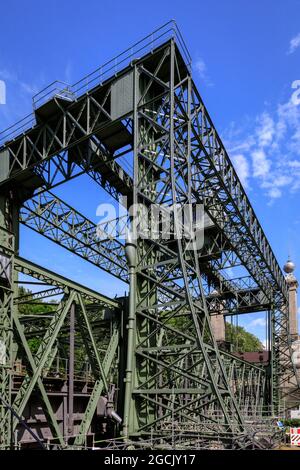 Schiffshebewerk, Henrichenburg Old Boat Lift, Industriedenkmal am Dortmund-Ems-Kanal, Waltrop, Nordrhein-Westfalen, Deutschland Stockfoto