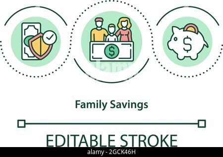 Symbol für Familiensparkonzept Stock Vektor