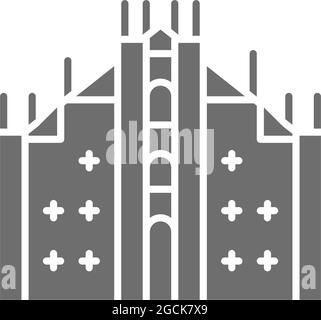 Mailänder Dom, Wahrzeichen von Mailand, Italien Symbol Leitung. Stock Vektor