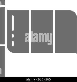 Graues Symbol der Flagge Italiens. Isoliert auf weißem Hintergrund Stock Vektor