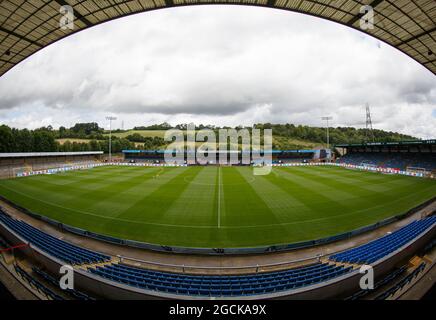 High Wycombe, Großbritannien. August 2021. Stadion-Vorspiel während des Sky Bet League 1-Spiels zwischen Wycombe Wanderers und Accrington Stanley im Adams Park, High Wycombe, England am 7. August 2021. Foto von Andy Rowland. Quelle: Prime Media Images/Alamy Live News Stockfoto