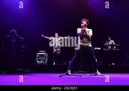 Lo Stato Sociale durante il Concerto alla Cavea dell'Auditorium Parco della Musica, 8. August 2021 Stockfoto